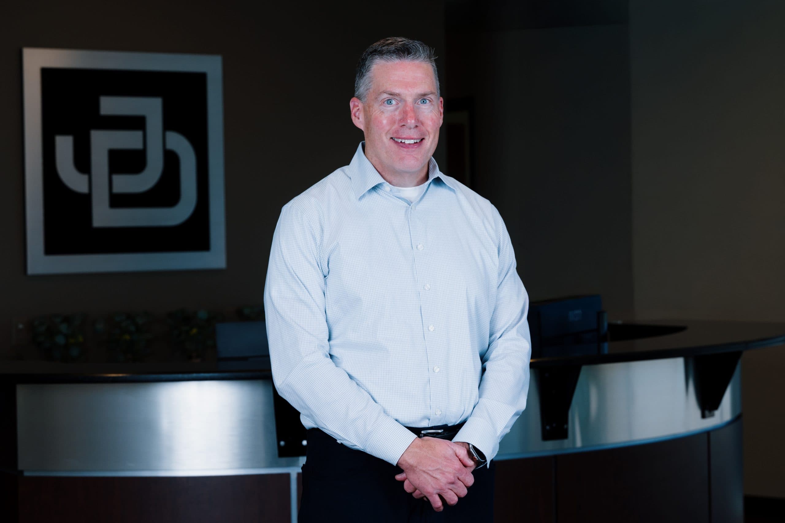Matt Wardle, President of JD Machine, in the front reception area